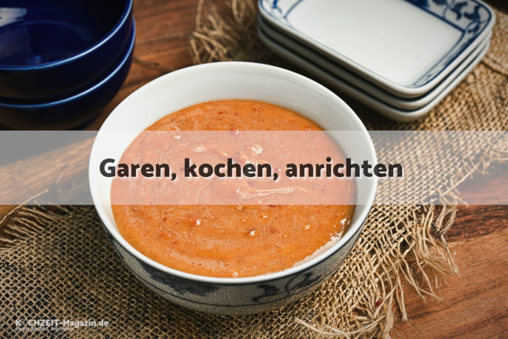 Erdnuss Soße garen