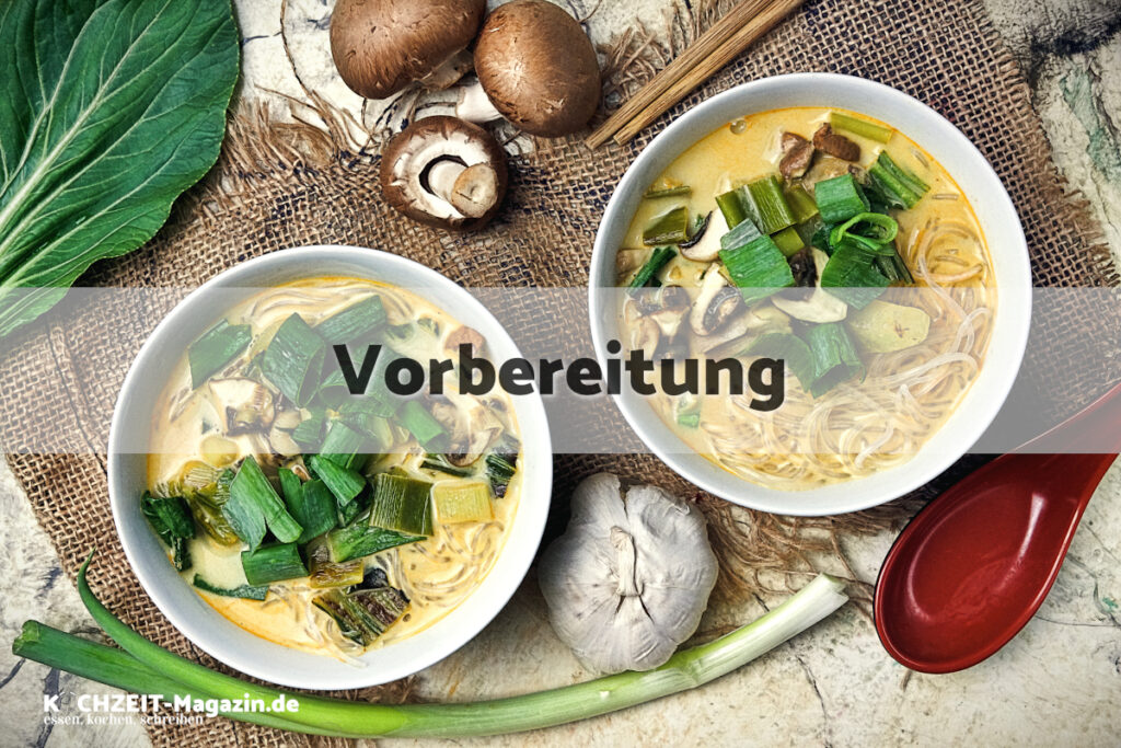 Gemüse Curry Kokos Suppe Vorbereitung