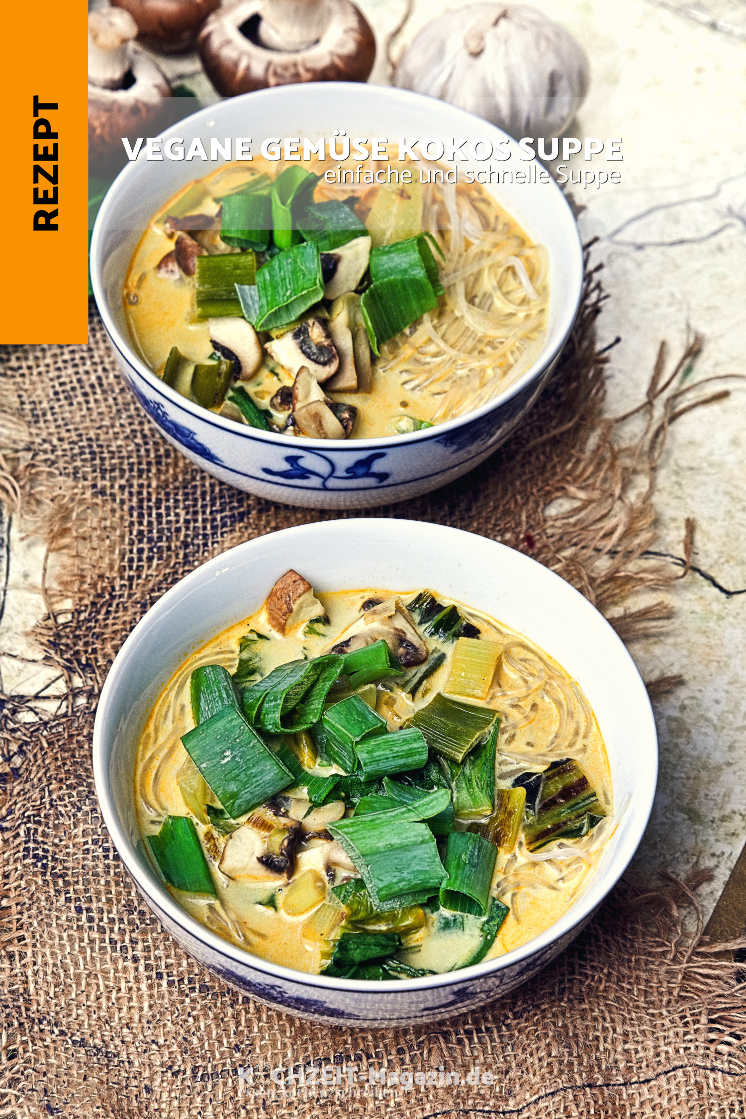 einfache Rezepte | vegane Gemüse Kokos Suppe