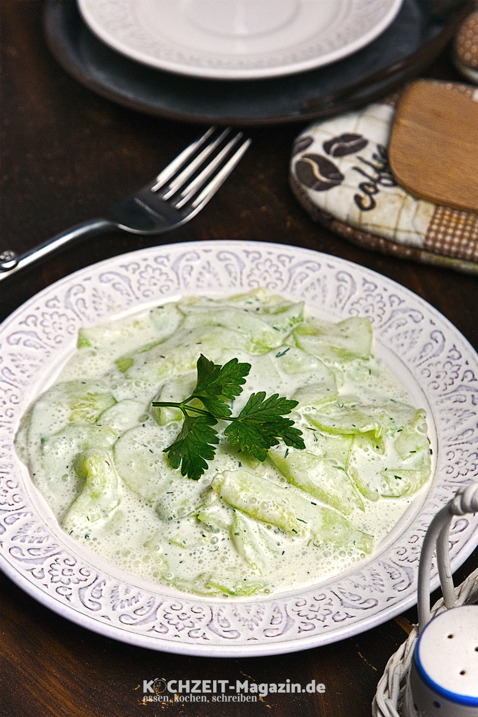 Gurkensalat mit Rahm Abbildung 1 Gurkensalat mit Rahm