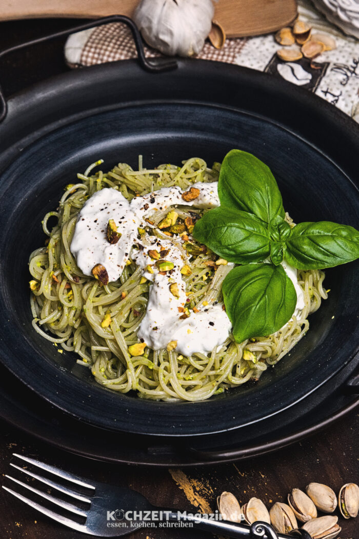 Pistazien Pesto Burrata Spaghetti Abbildung 1