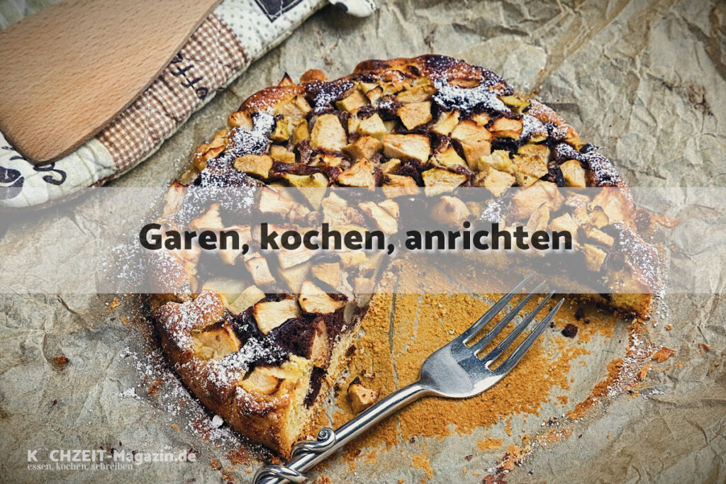 Apfel Birnen Rührteigkuchen garen