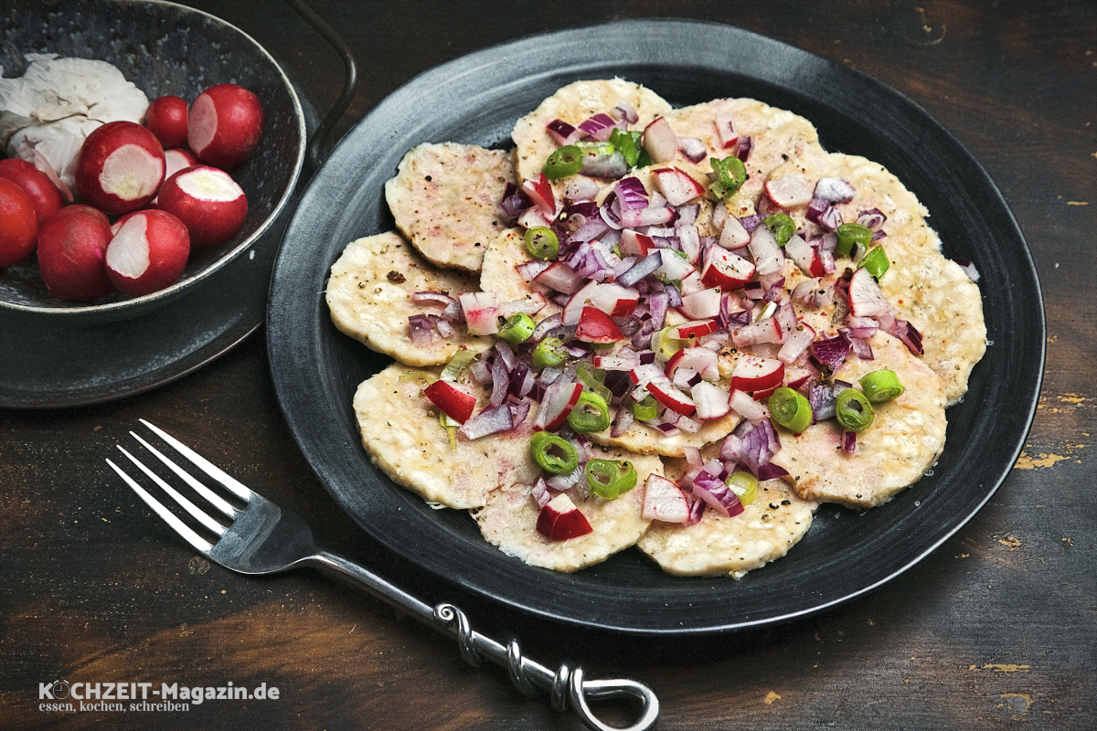 Knödel Carpaccio, eine einfache aber geniale Vorspeise die begeistert