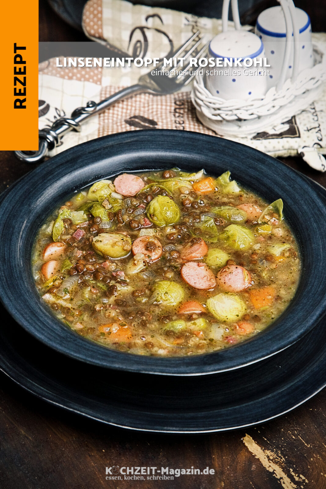 Linseneintopf mit Rosenkohl