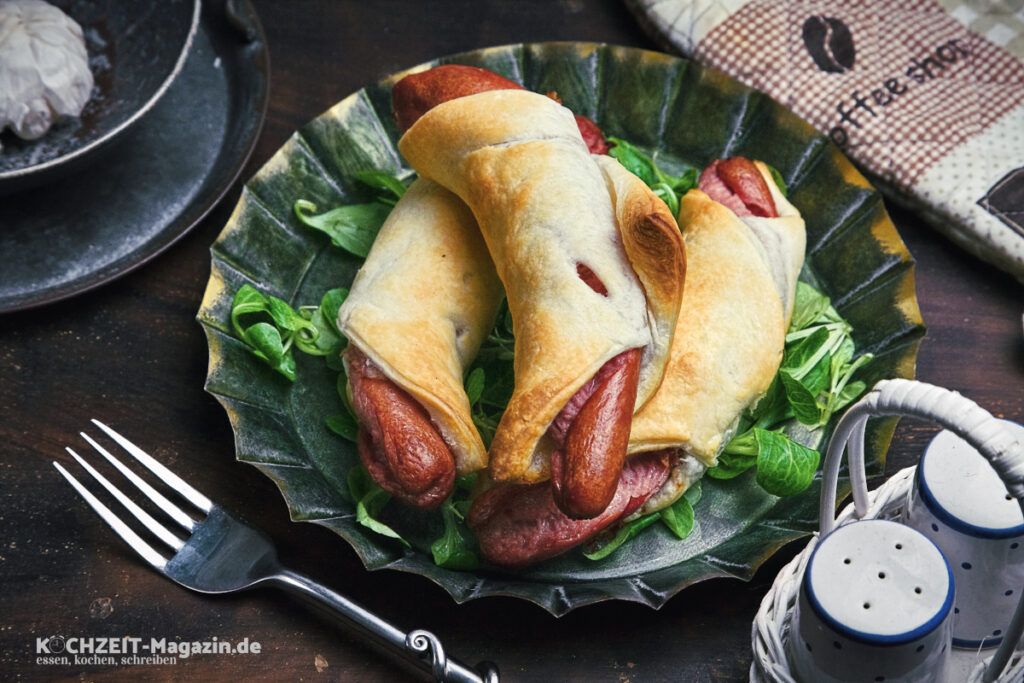 Würstchen in Blätterteig Rezept
