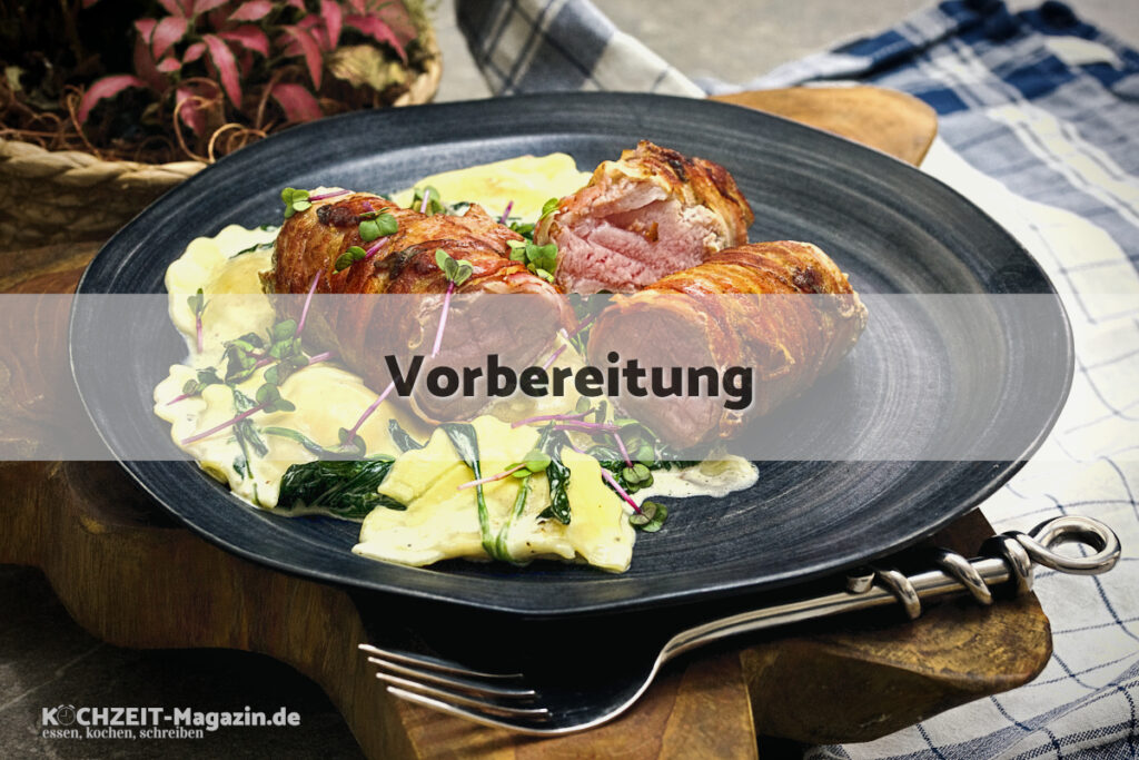 Girasoli mit Schweinefilet Vorbereitung