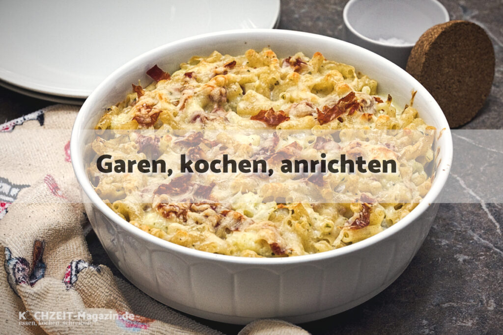 Makkaroni Blumenkohlauflauf garen