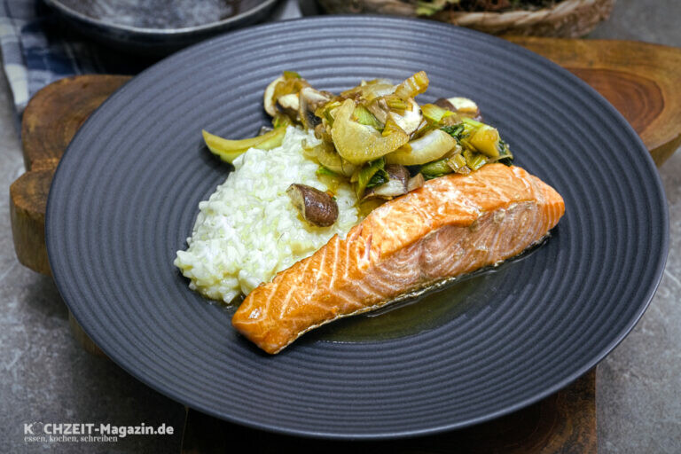 Ofenlachs mit Risotto Rezept