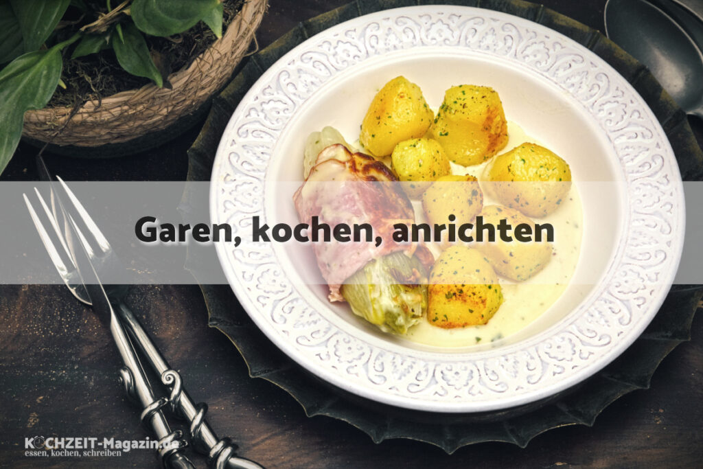 Chicoree mit Schinken garen