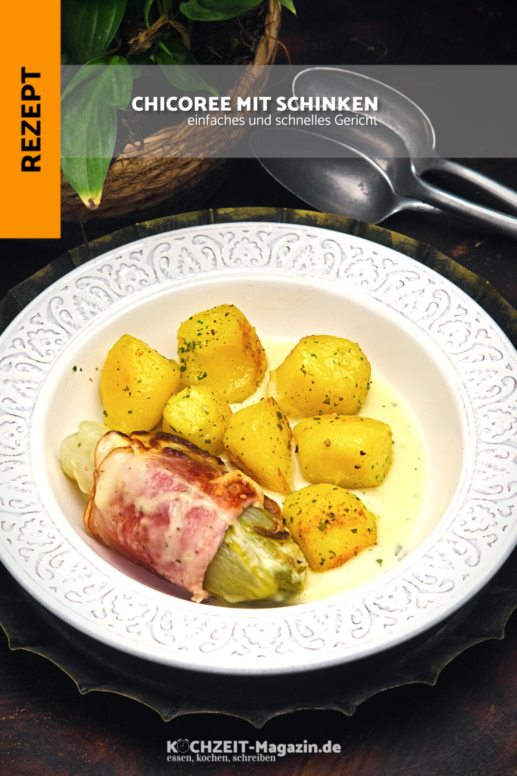 Chicoree mit Schinken