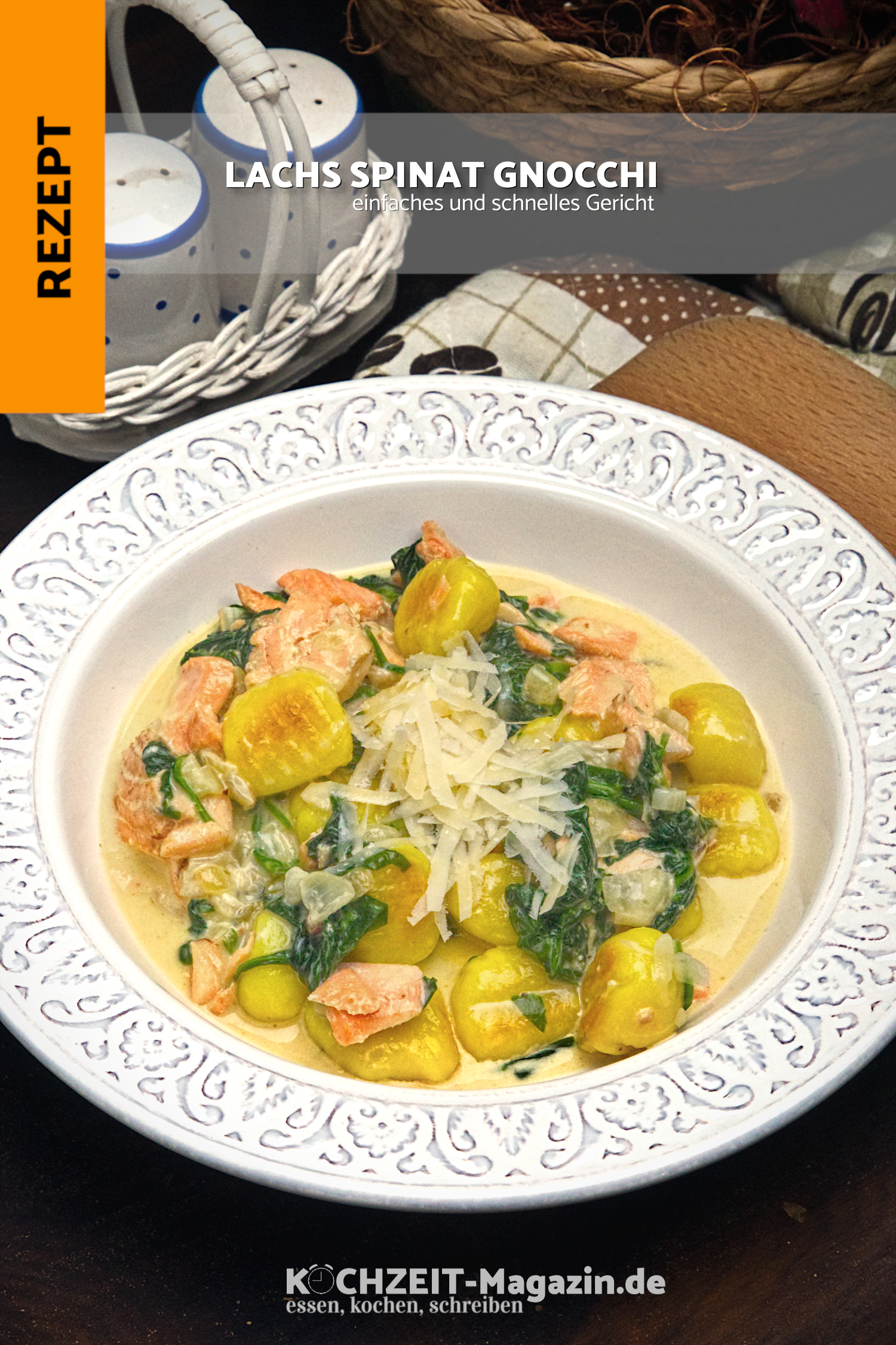 Lachs Spinat Gnocchi
