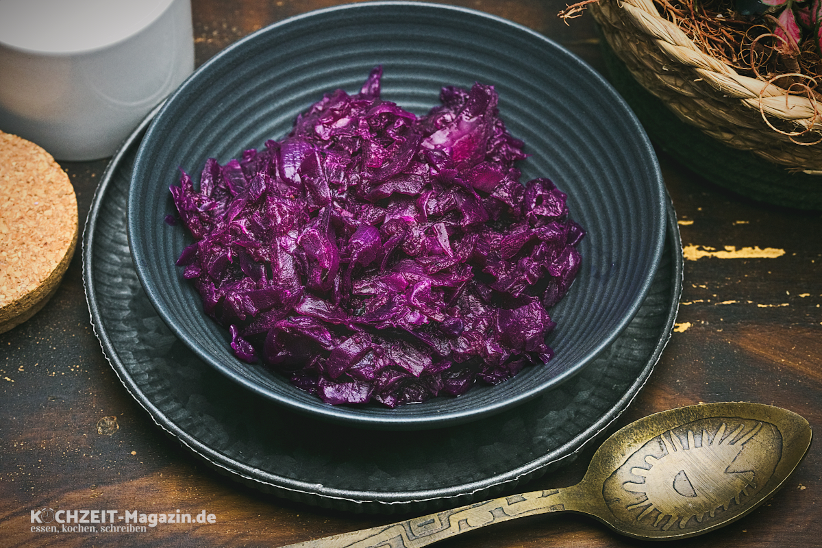 Rotkohl Rezept, Beilage zu vielen Gerichten, Fleisch bis Fisch, immer frisch