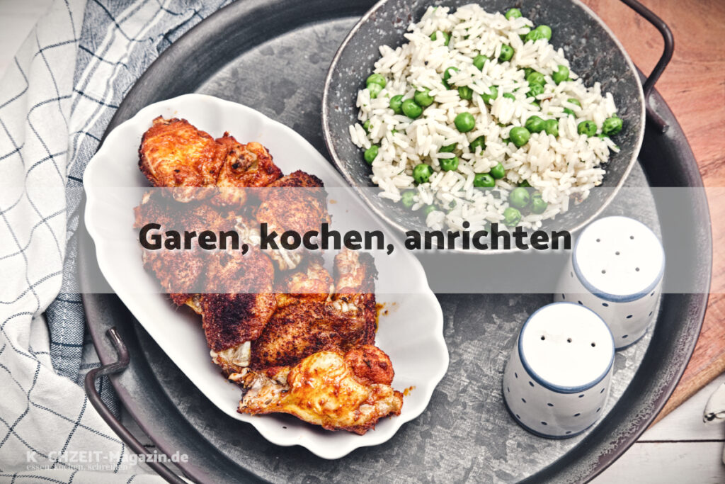 Hühnerflügel aus dem Ofen garen