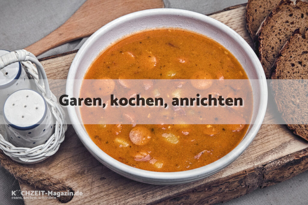 Kartoffelgulasch garen