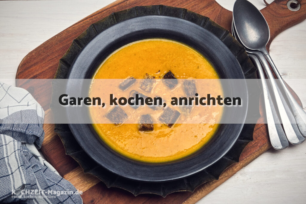 Kürbiscremesuppe garen