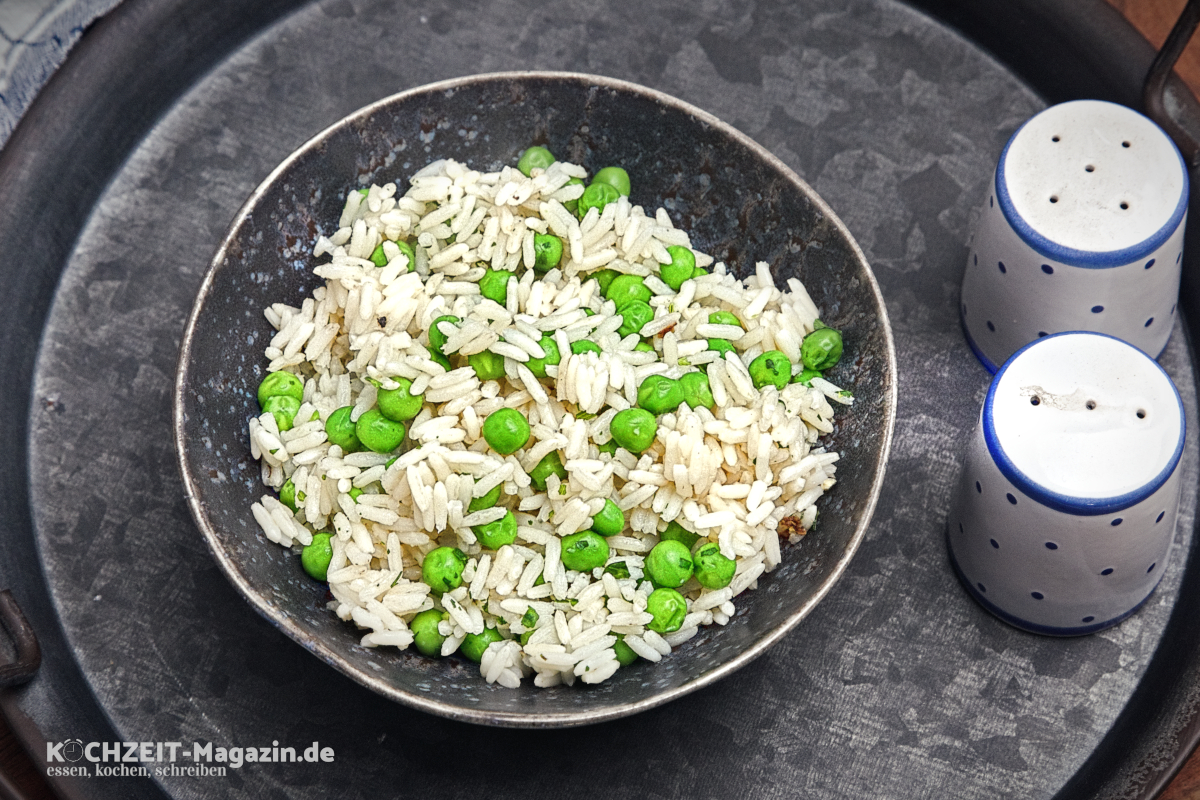 Reis mit Erbsen Rezept