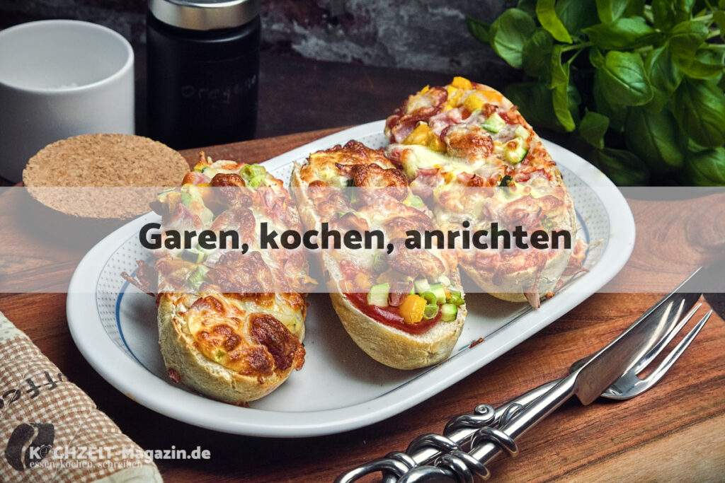Baguette Pizza garen