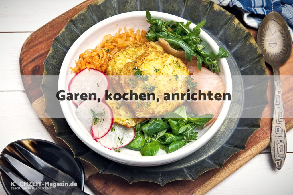 Lachssalat mit Rösti garen