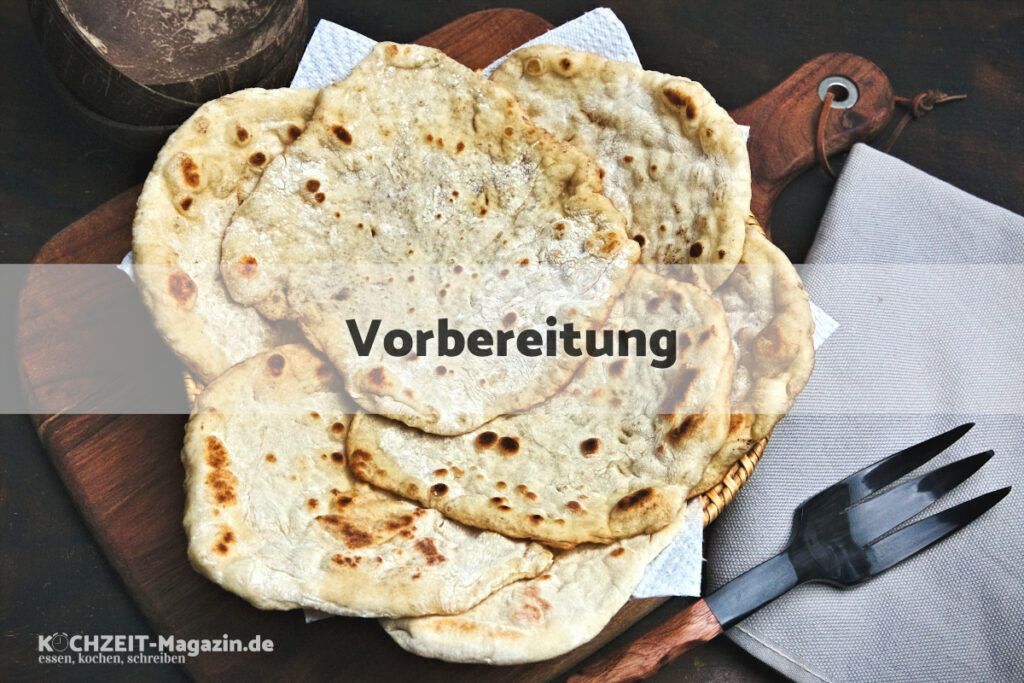 Naan Brot Vorbereitung