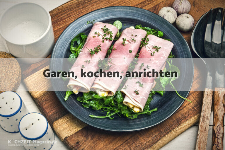 Schinkenrollen garen