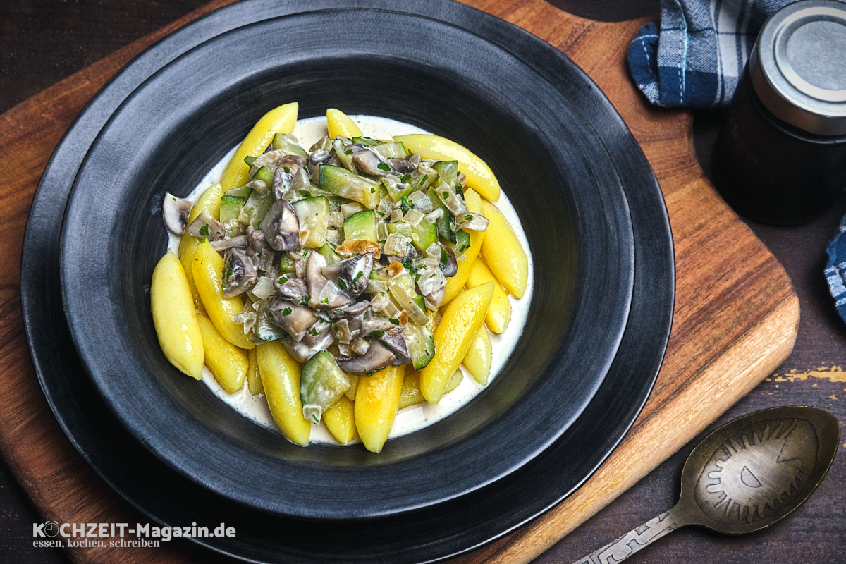 Schupfnudel Champignon Zucchini Rezept