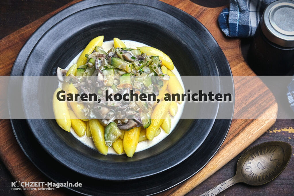 Schupfnudel Champignon Zucchini garen