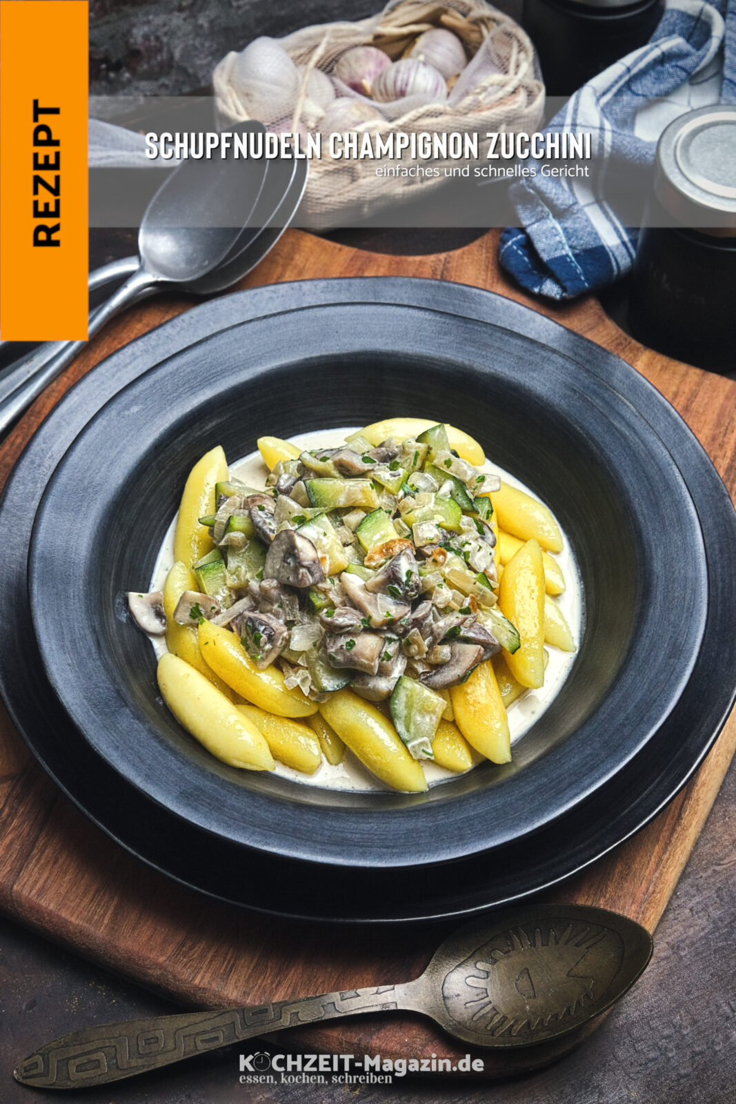 Schupfnudel Champignon Zucchini