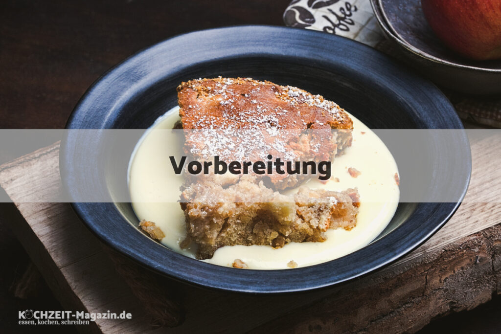 Apfelauflauf Vorbereitung