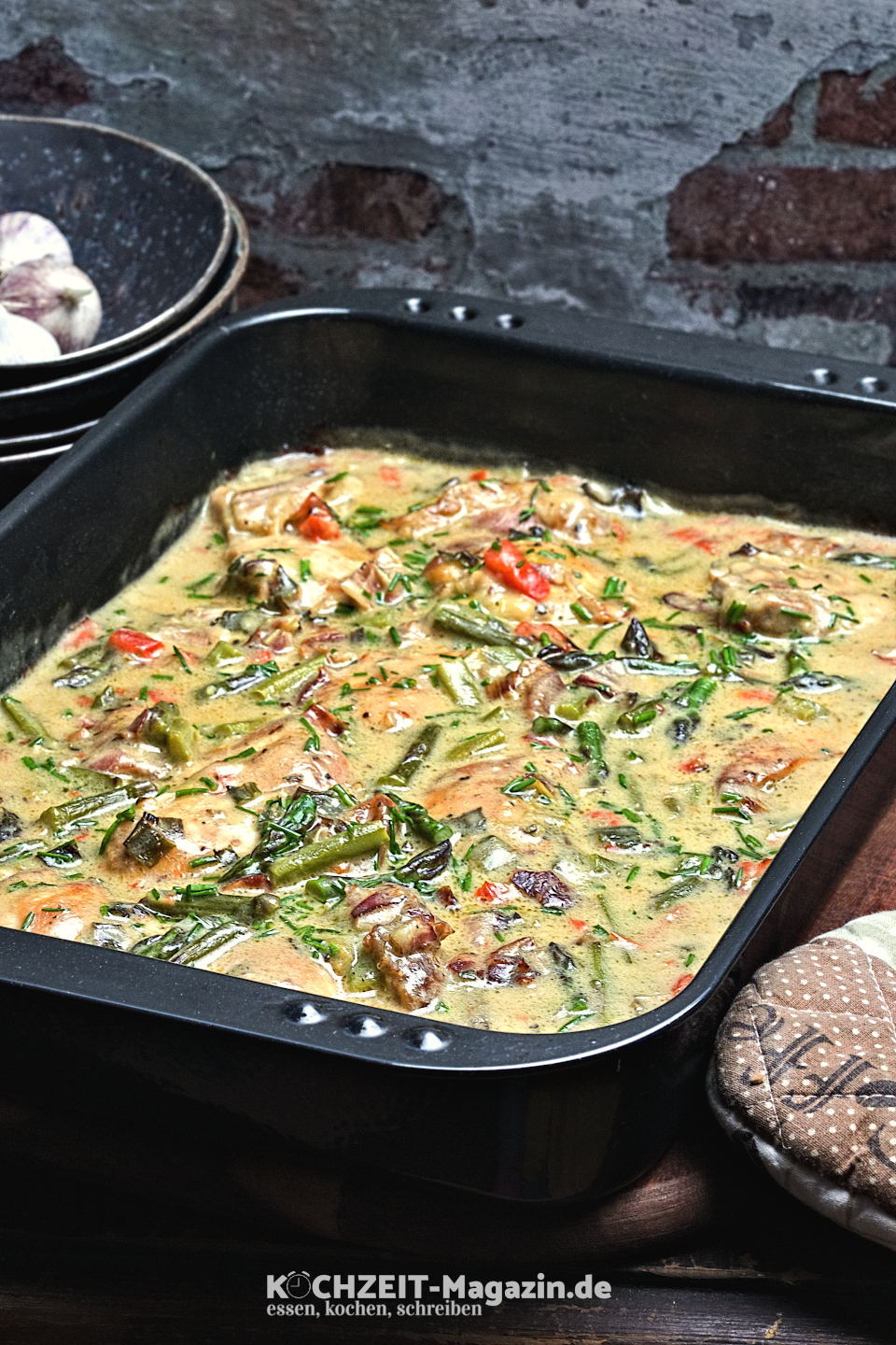 Huhn mit Spargelsoße rustikal Abbildung 1 Huhn in Spargelsoße