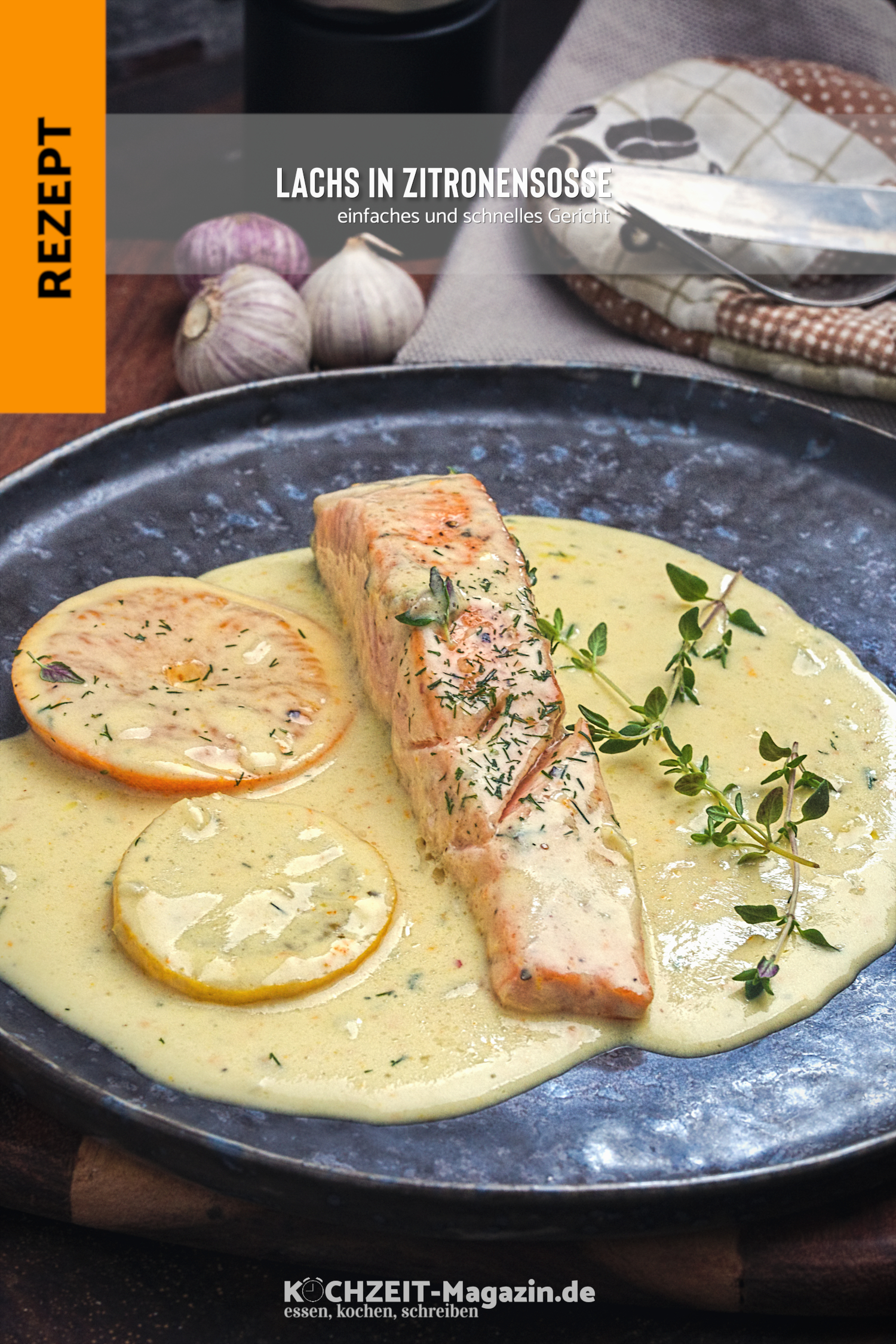 Lachs in Zitronensoße