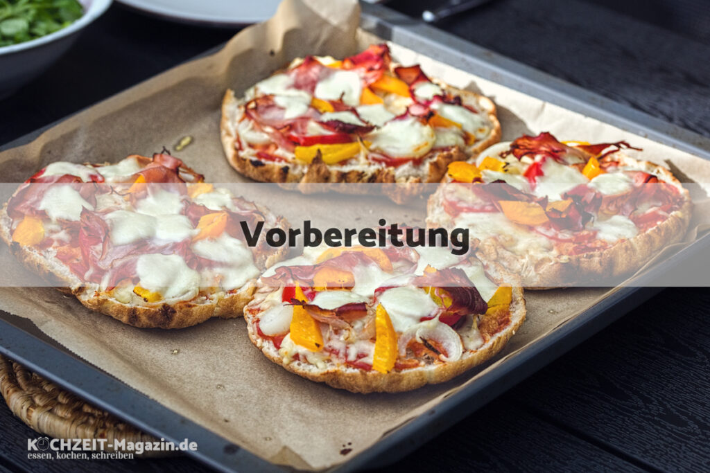 Pita Pizza Vorbereitung