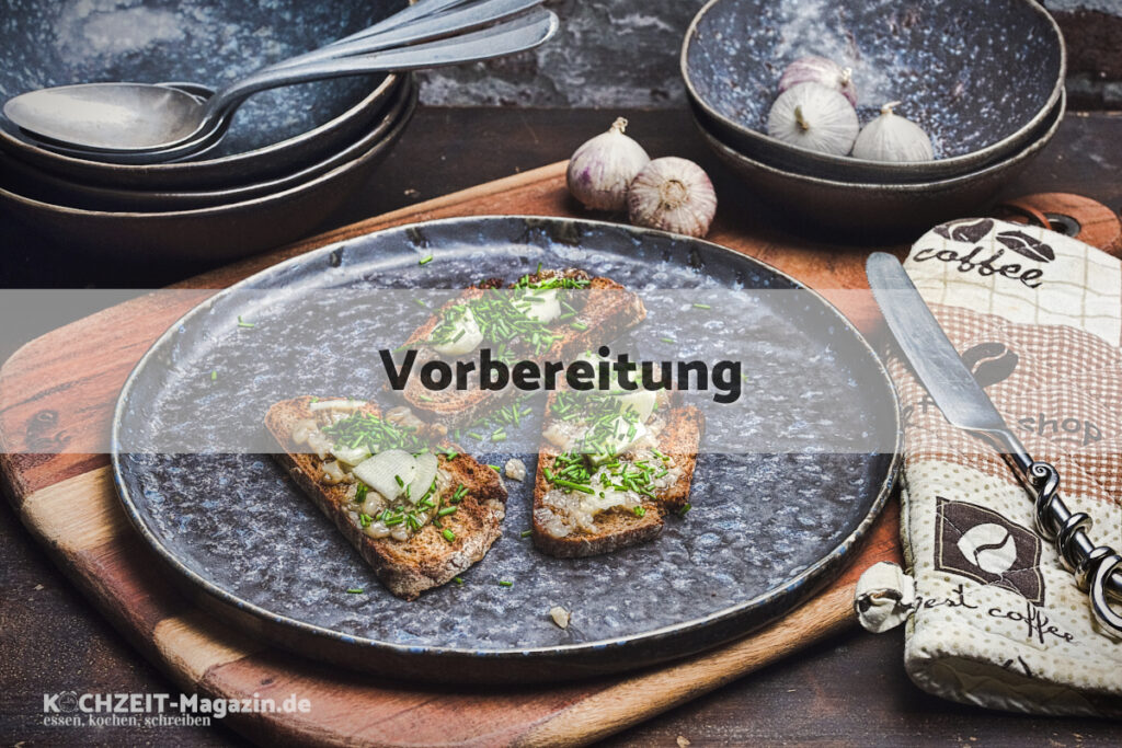 Rindermark Brot Vorbereitung
