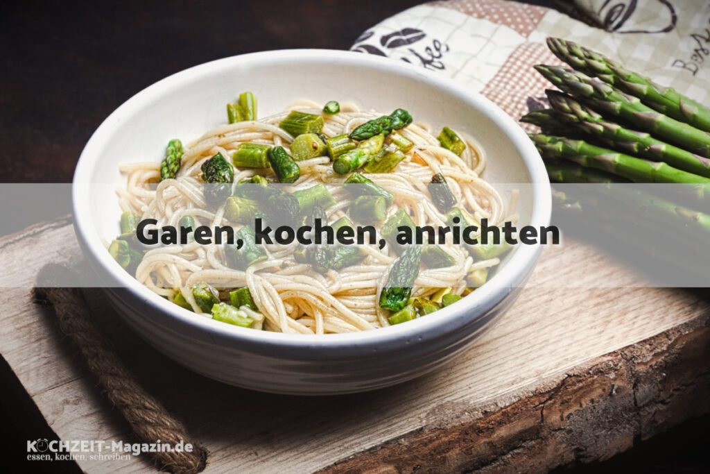 Spargel Spaghetti garen