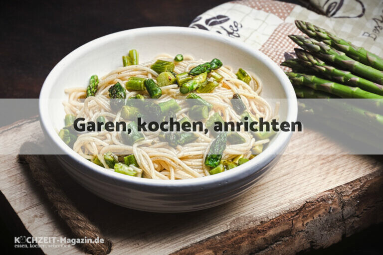 Spargel Spaghetti garen