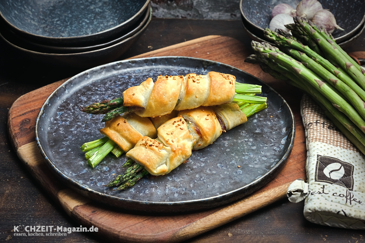 Spargel im Blätterteig Rezept