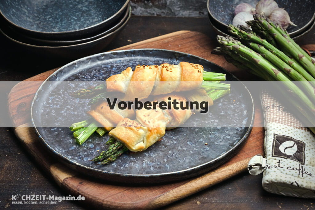 Spargel im Blätterteig Vorbereitung