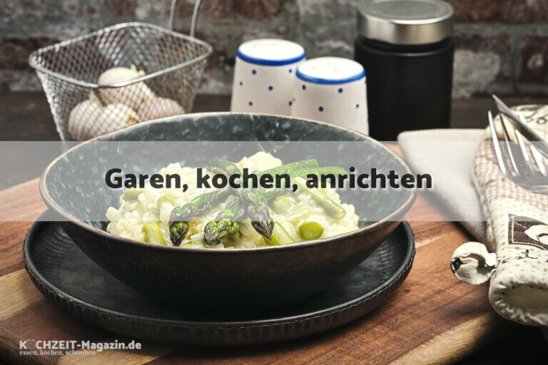 Spargelrisotto garen