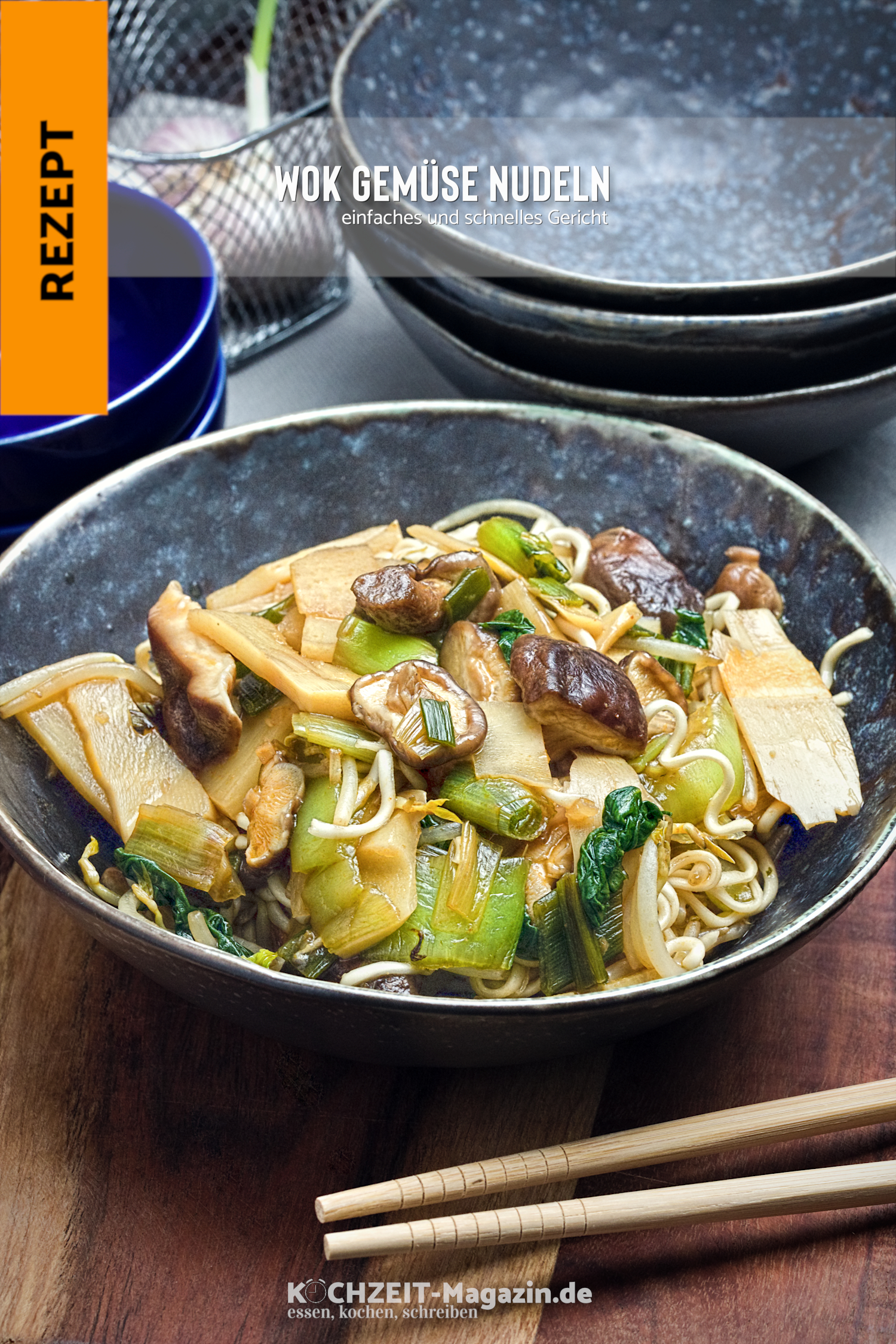 Wok Gemüse Nudeln Wokgemüse mit Reisnudeln