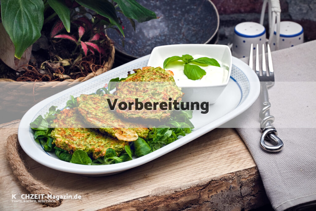 Brokkoli Kaese Laibchen Vorbereitung