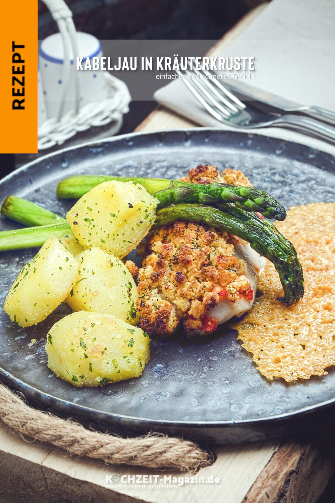 Kabeljau in Kräuterkruste Kabeljau in Kräuterkruste