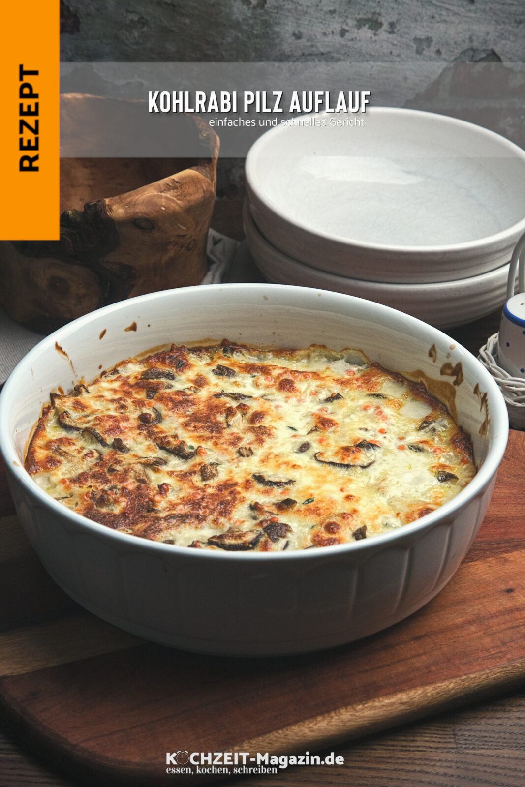 Kohlrabi Pilz Auflauf