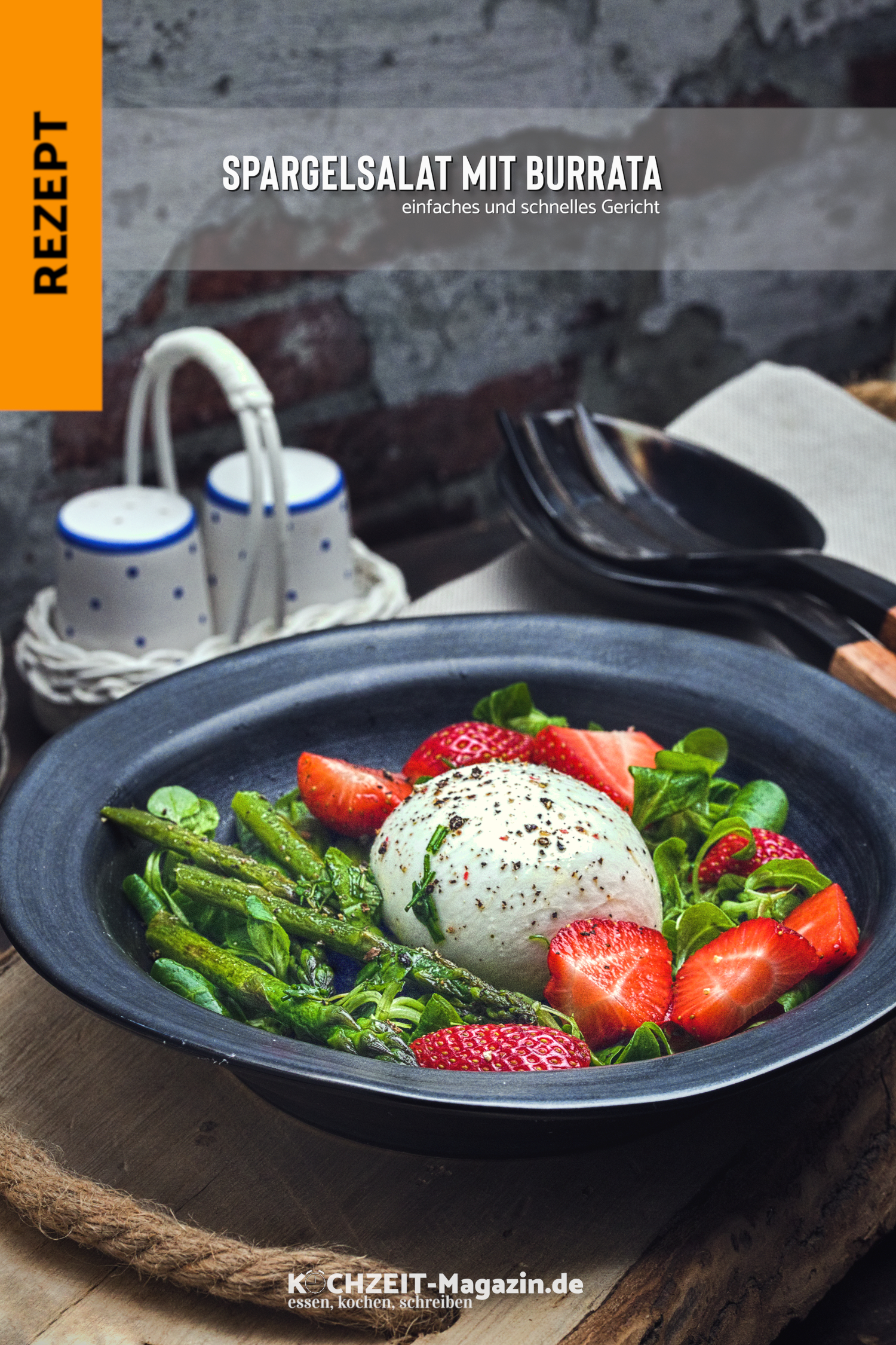 Spargelsalat Burrata Spargelsalat Burrata Erdbeeren