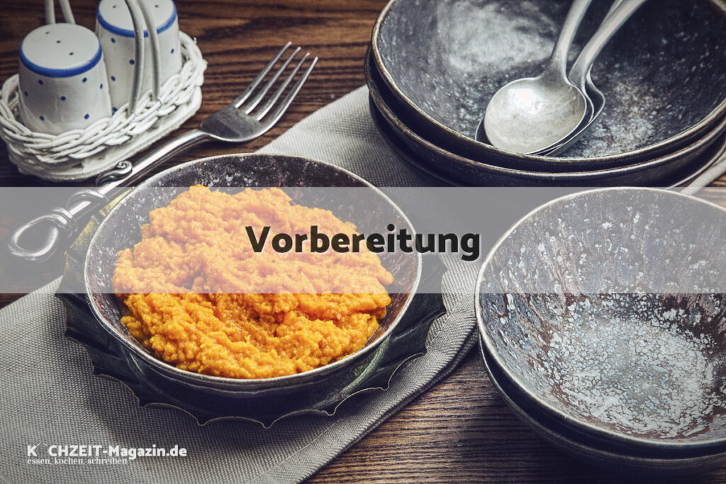Suesskartoffelpueree Vorbereitung