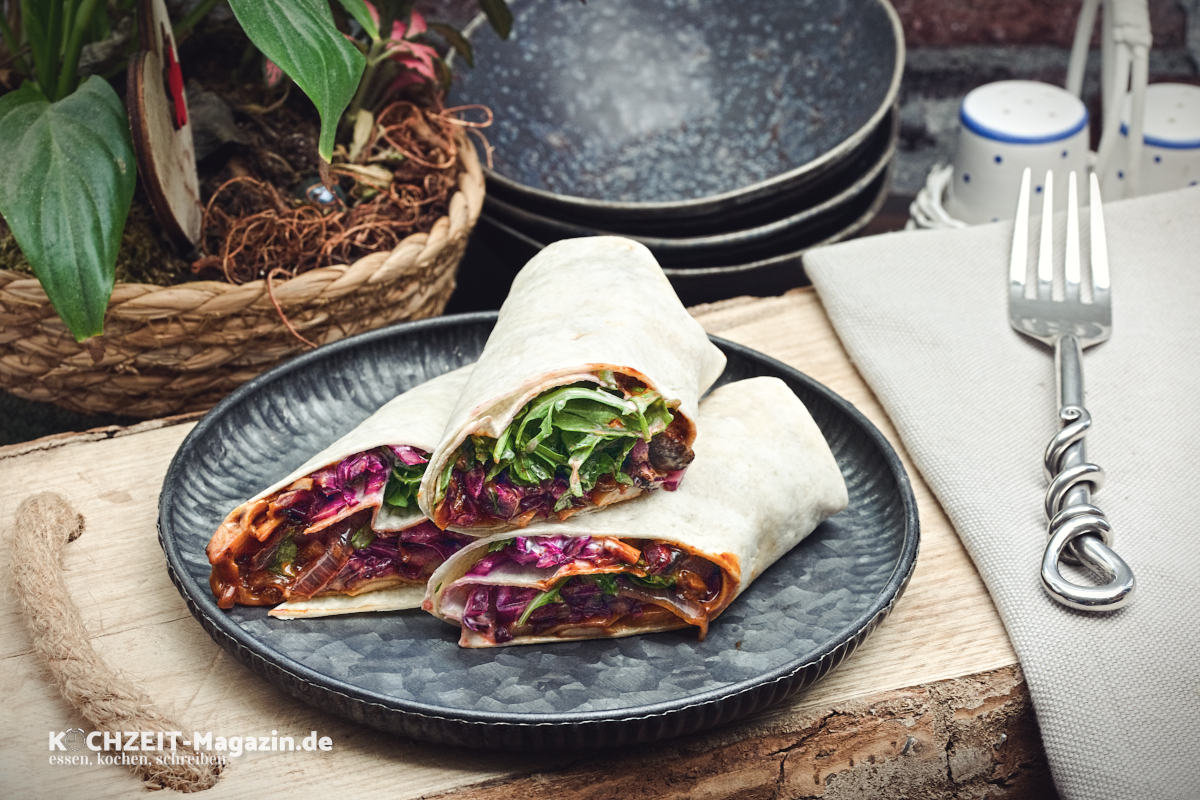 Menü: vegetarisches Dürum, schmeckt echt wunderbar