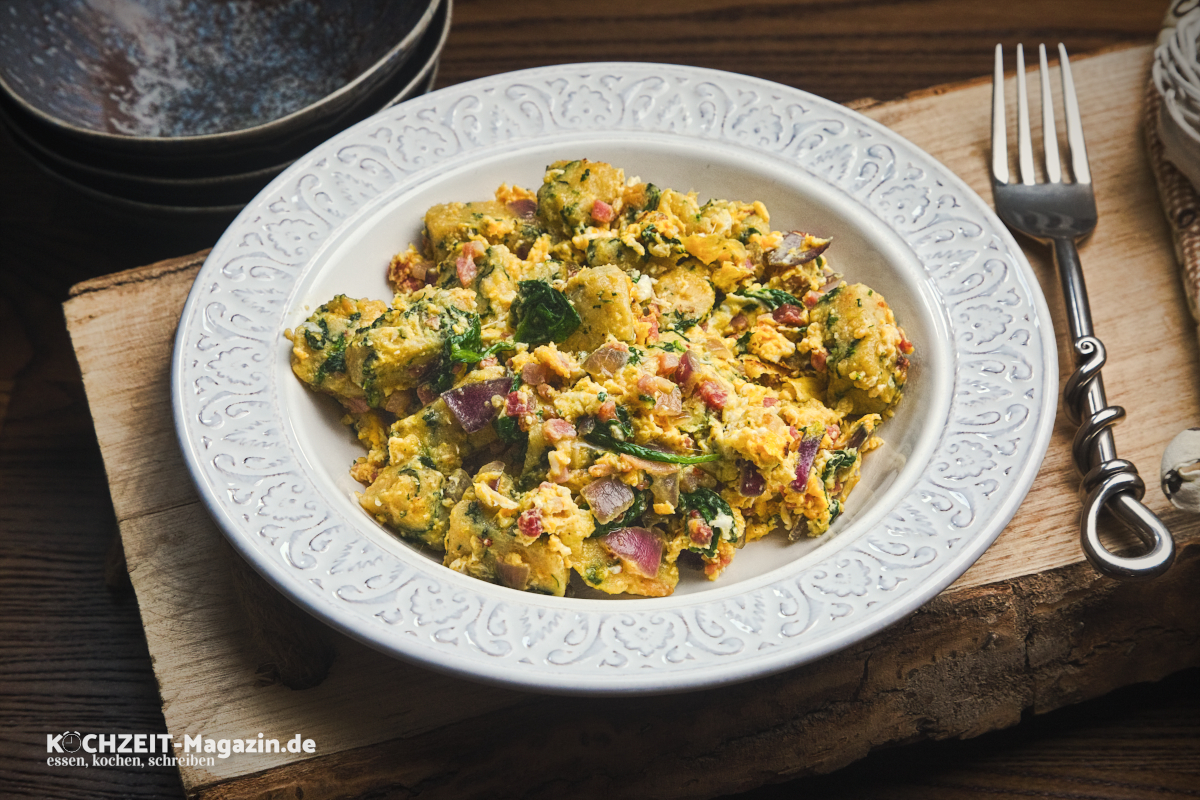 Geröstete Spinatknödel Rezept