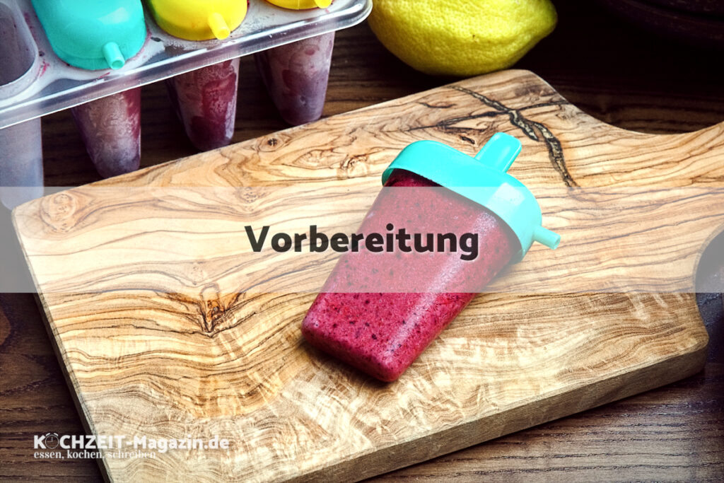 Joghurt Beeren Eis Vorbereitung
