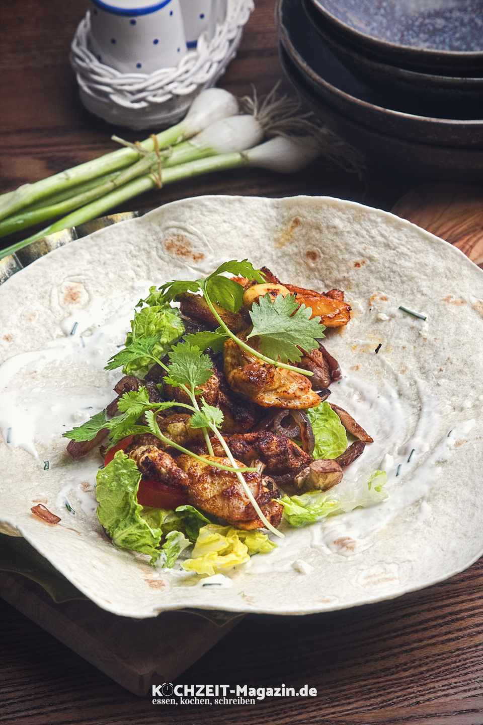 Wrap mit Huhn und Pilzen Abbildung 1 Wraps mit Huhn und Pilzen