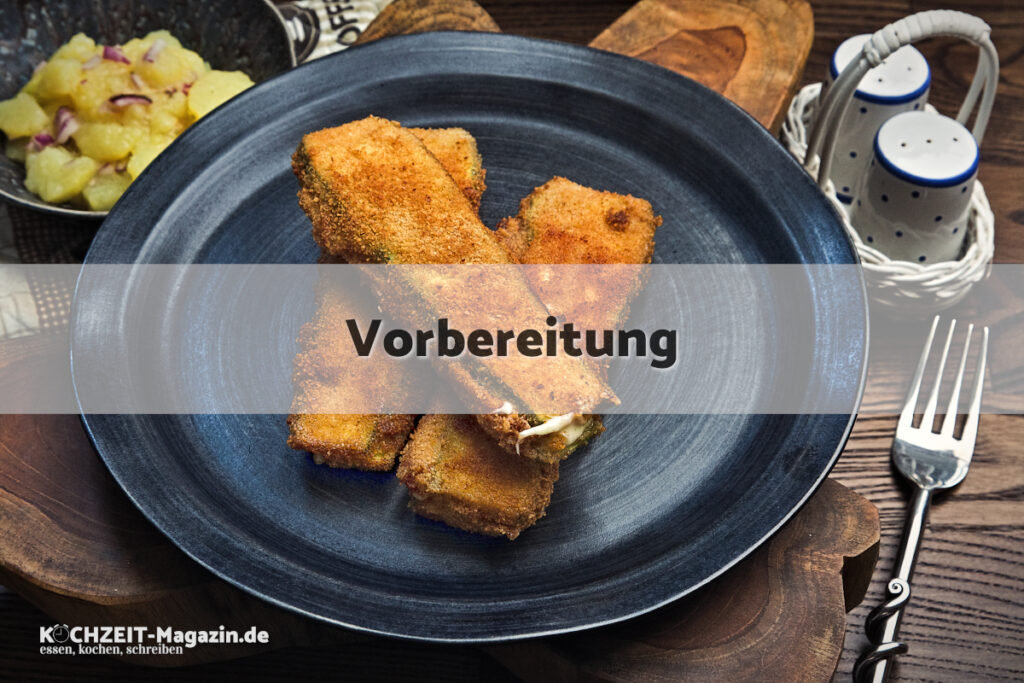 Zucchini Cordon Bleu Vorbereitung