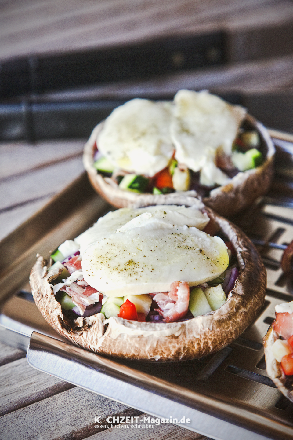 gefüllte Portobello vom Grill Abbildung 1 Gefüllte Portobello Pilze vom Grill