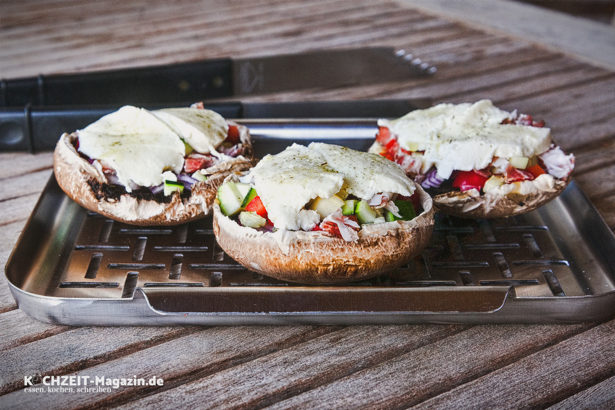gefüllte Portobello vom Grill Rezept